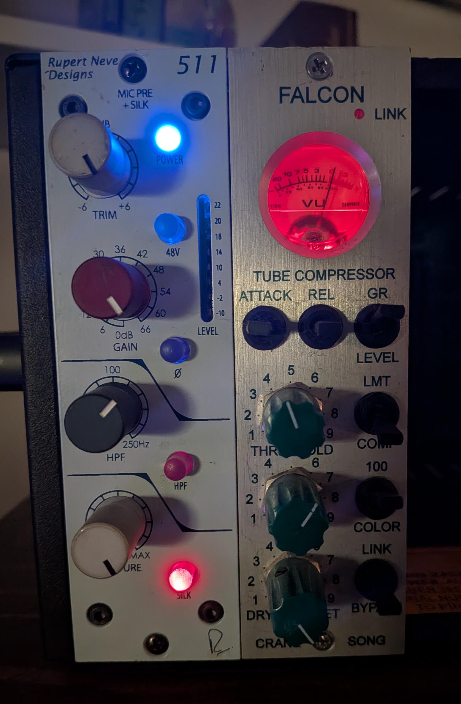 Vocal Hardware Photos of Neve 511 and Crane Song Falcon